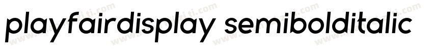 playfairdisplay semibolditalic字体转换